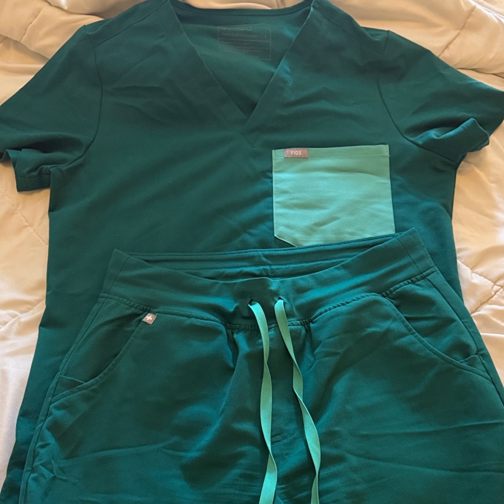 Figs Zamora dark green Scrub Set